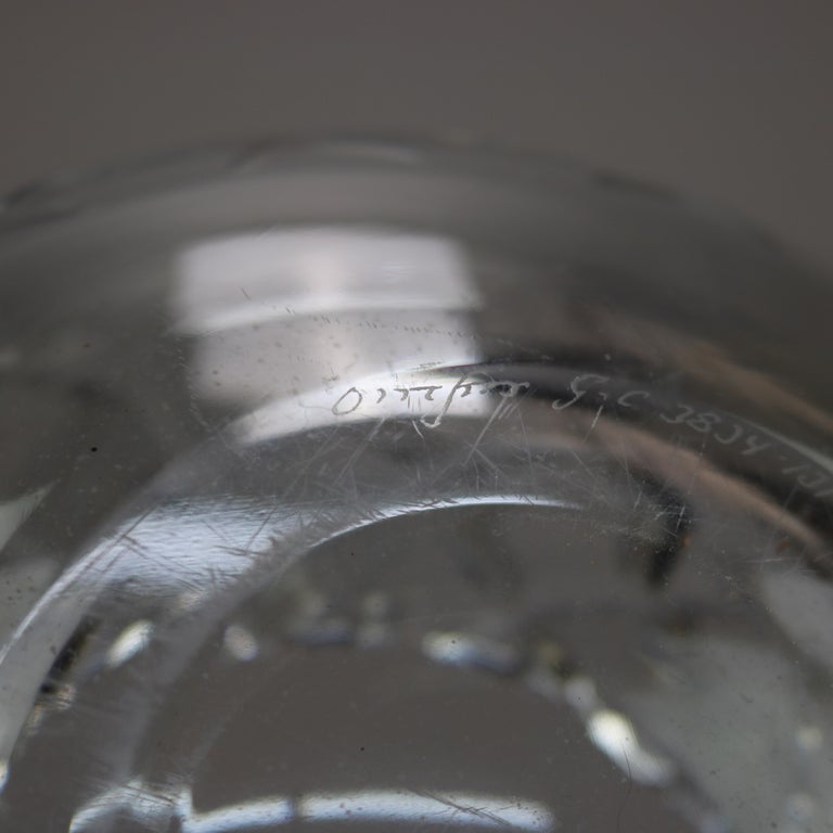 Orrefors Sofiero Cut Lead Crystal Fruit Bowl 20th C