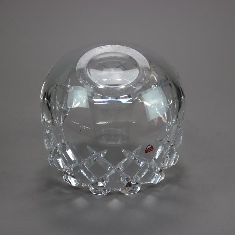 Orrefors Sofiero Cut Lead Crystal Fruit Bowl 20th C