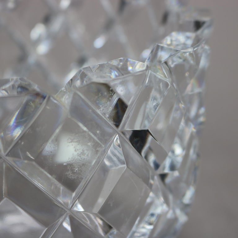 Orrefors Sofiero Cut Lead Crystal Fruit Bowl 20th C