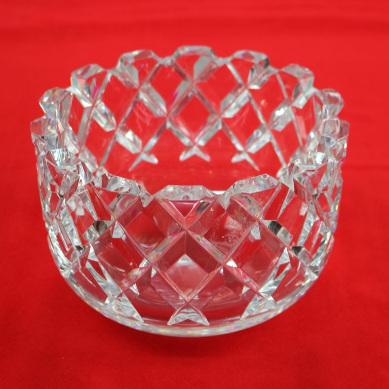 Orrefors Sofiero Cut Lead Crystal Fruit Bowl 20th C