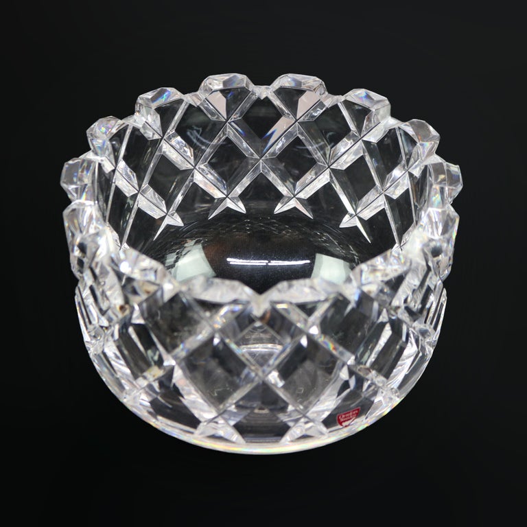 Orrefors Sofiero Cut Lead Crystal Fruit Bowl 20th C