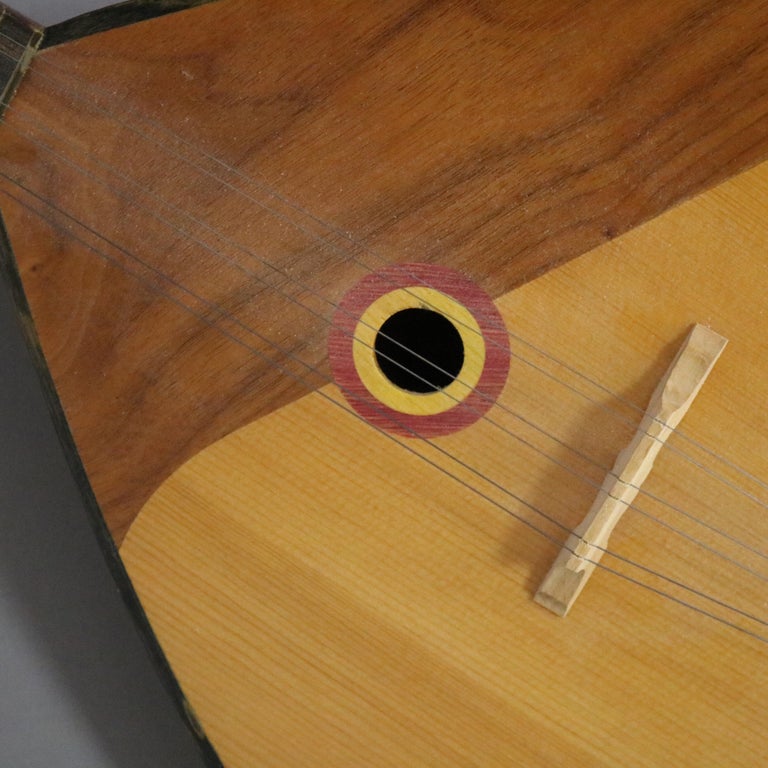 Antique 6-String Mahogany, Rosewood & Pine Ukrainian National National Balalaika