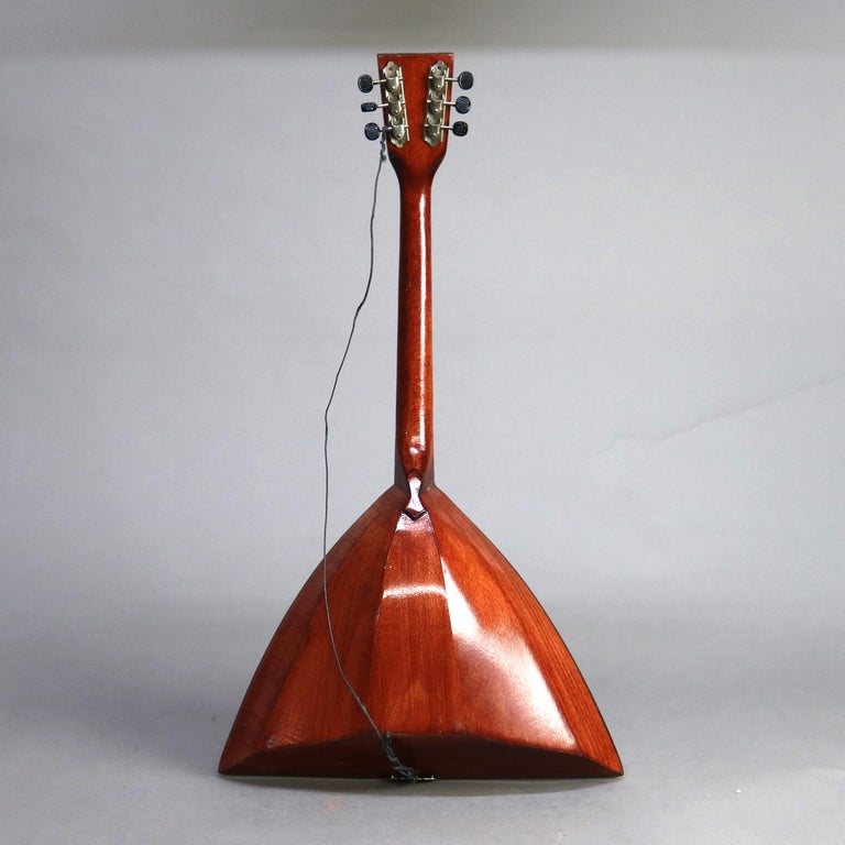 Antique 6-String Mahogany, Rosewood & Pine Ukrainian National National Balalaika