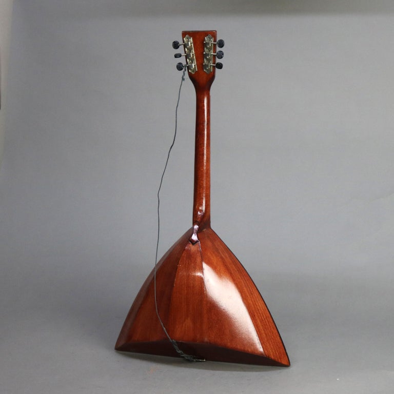 Antique 6-String Mahogany, Rosewood & Pine Ukrainian National National Balalaika