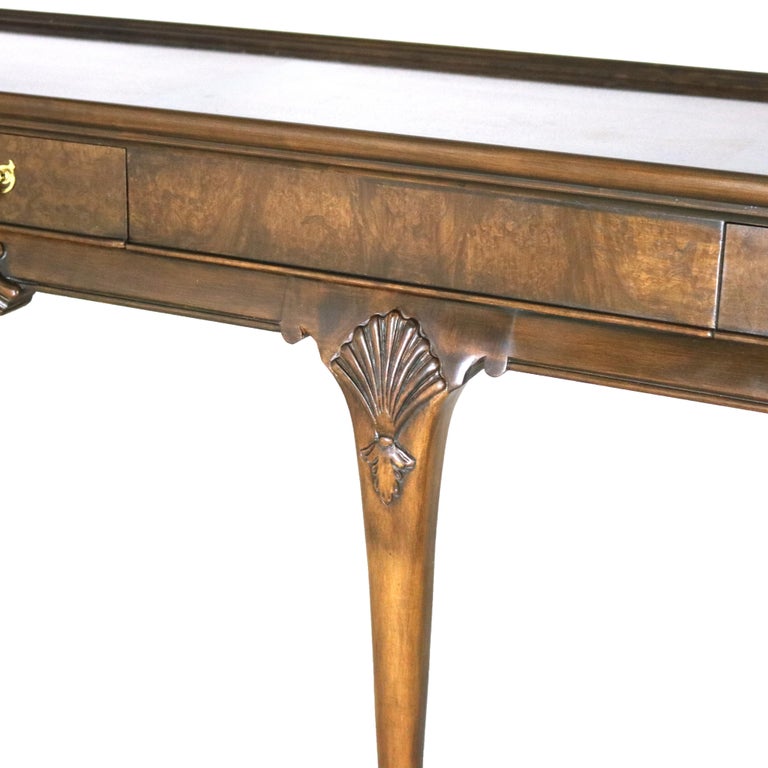Baker Collector’s Edition Queen Anne Carved & Banded Mahogany Sofa Table 20thC