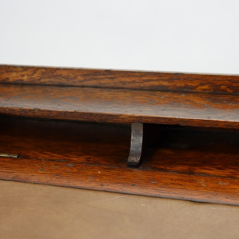 Antique J & P Coats Oak Four-Drawer Lift-Top Spool Cabinet Signed C1890