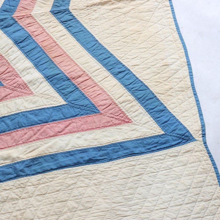 Antique Dianna’s Star Pattern Hand Sewn Quilt C1900