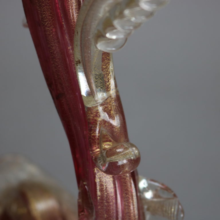 Antique Venetian Art Glass Figural Fish Vase C1920