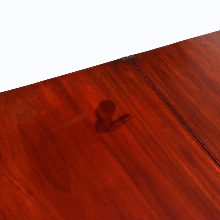 Antique Hepplewhite Mahogany Card Table With Inlaid Satinwood Rondelle c1820