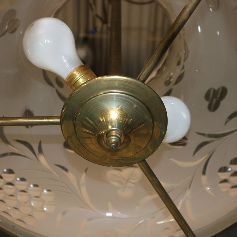 Antique Argand Sinumbra Solar Hanging Light with Cut Back Tam O’ Shanter Shade