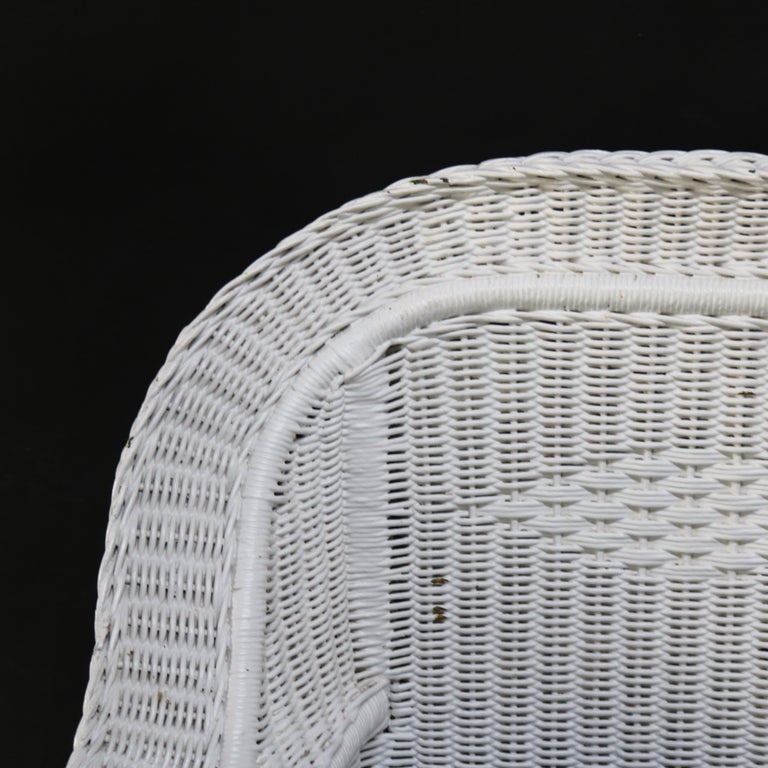 Three Heywood-Wakefield Bar Harbor Style Wicker Chairs C1920
