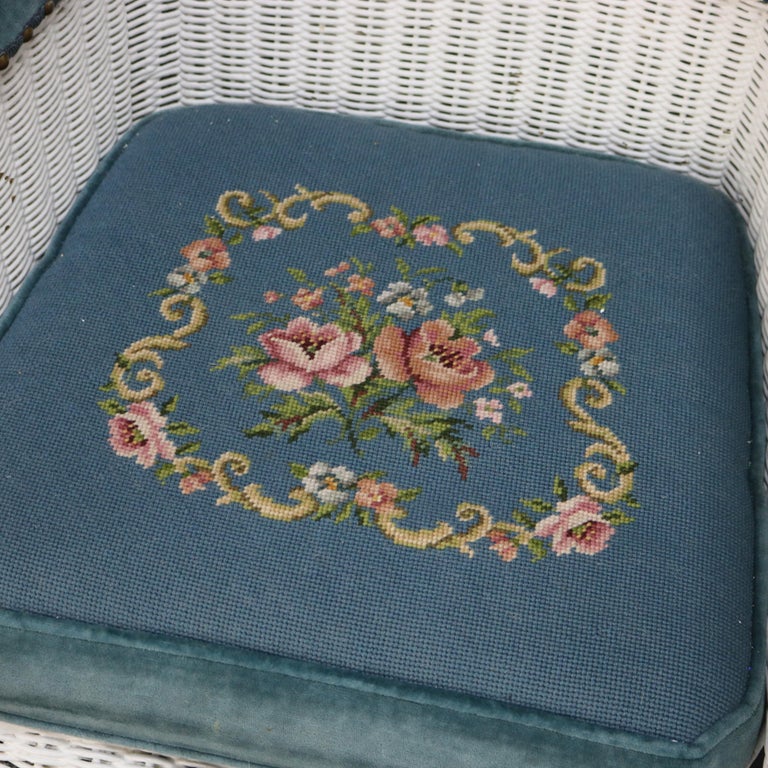 Three Heywood-Wakefield Bar Harbor Style Wicker Chairs C1920