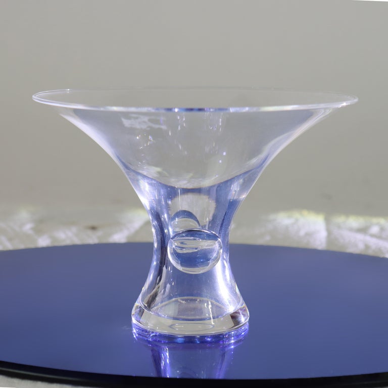 Antique Steuben MCM Art Glass Trumpet Vase Signed C1930