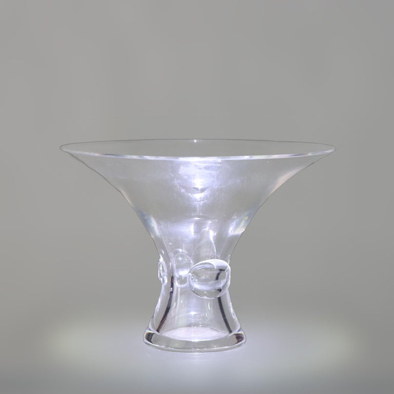 Antique Steuben MCM Art Glass Trumpet Vase Signed C1930