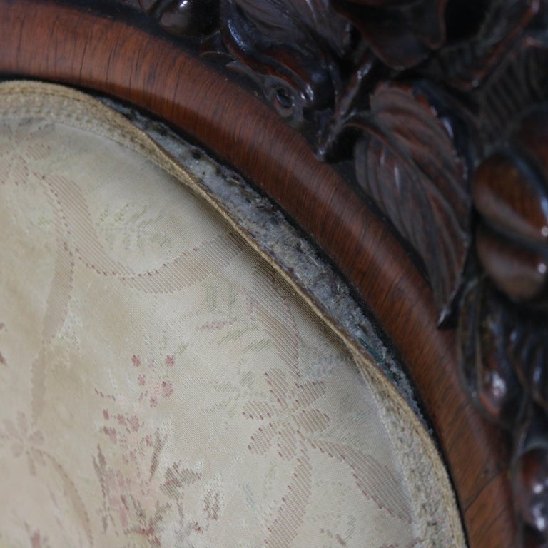 Antique JH Belter Victorian Rocco Carved Rosewood Slipper Chair c1870