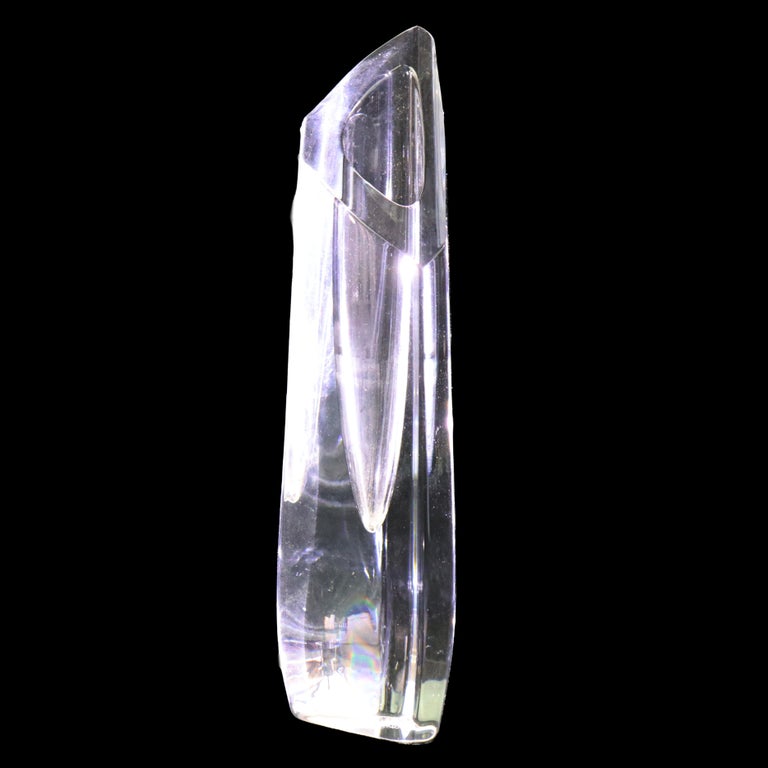 Antique French Baccarat MCM Art Glass Bud Vase Signed C1930