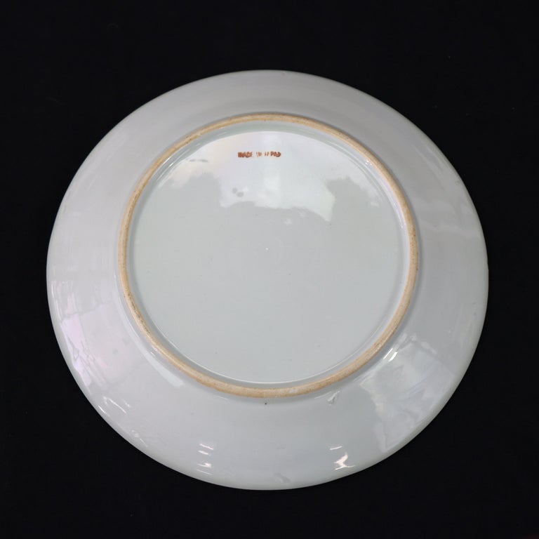 Three Pieces Antique Japanese Nippon Plates Signed C1930