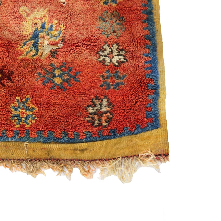Antique Turkish Oushak Oriental Wool Rug with Stylized Design C1900