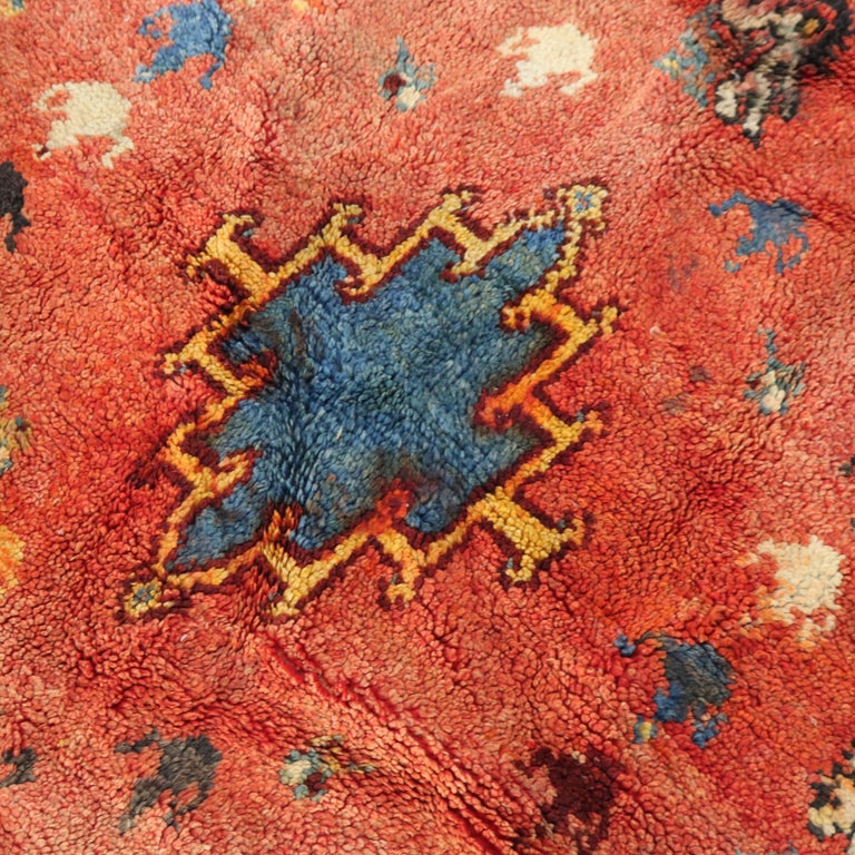 Antique Turkish Oushak Oriental Wool Rug with Stylized Design C1900