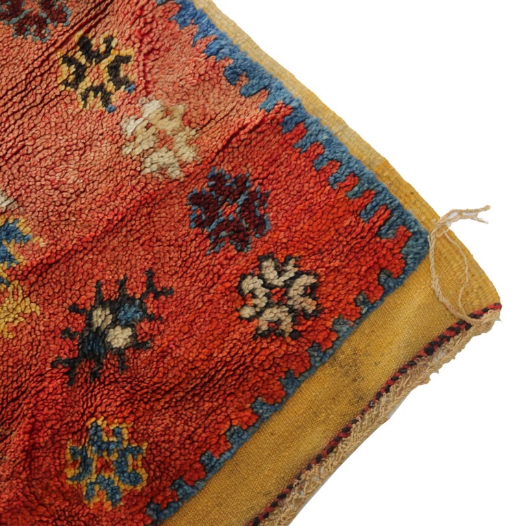 Antique Turkish Oushak Oriental Wool Rug with Stylized Design C1900