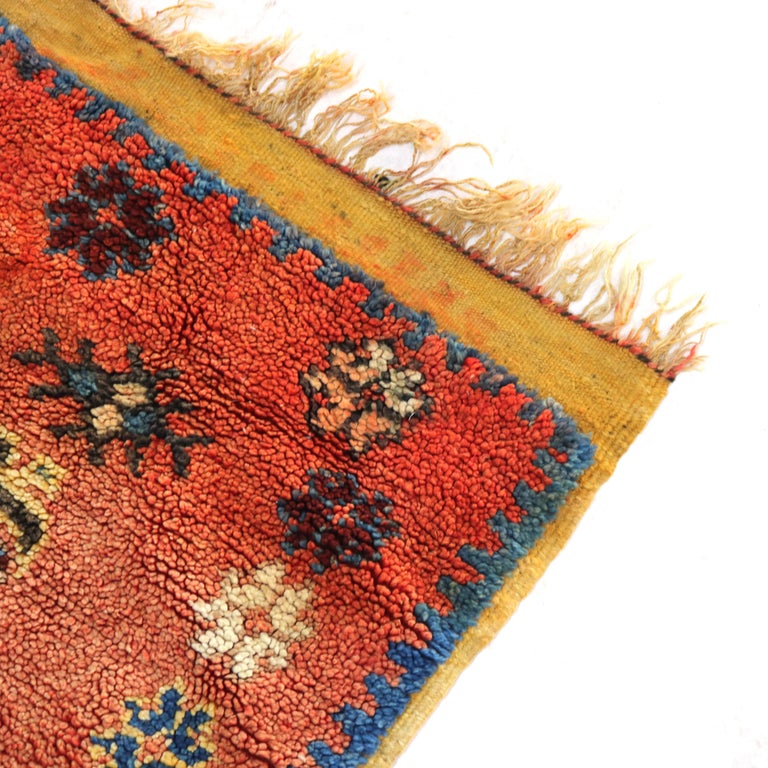 Antique Turkish Oushak Oriental Wool Rug with Stylized Design C1900