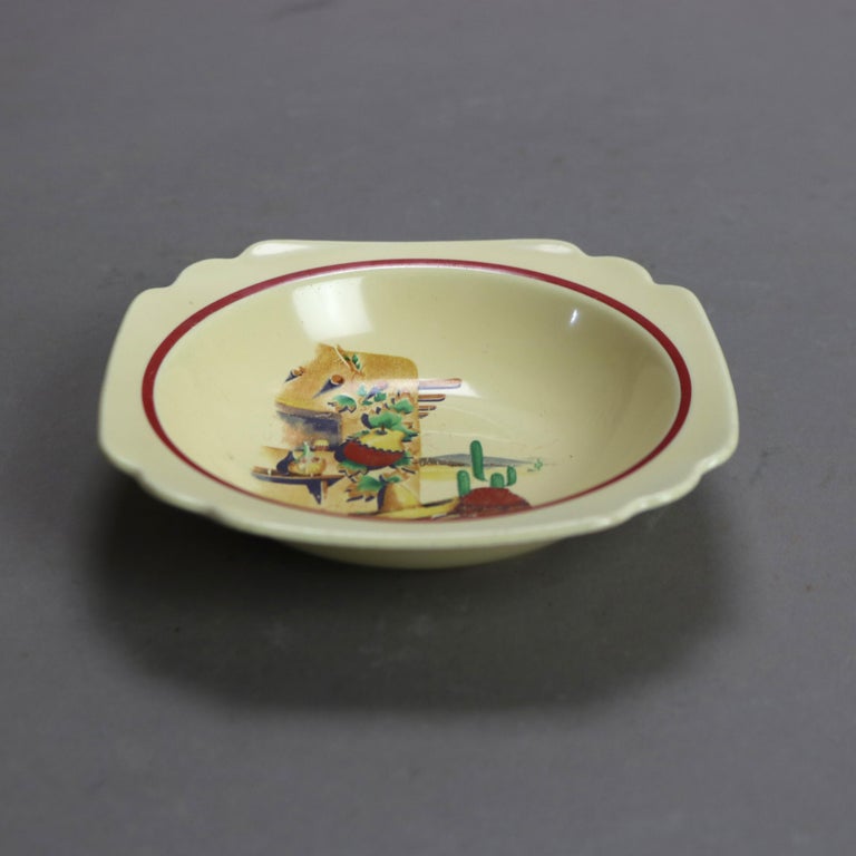 24 Piece Homer Laughlin Riviera Hacienda Porcelain Hacienda Dinner Set 20thC