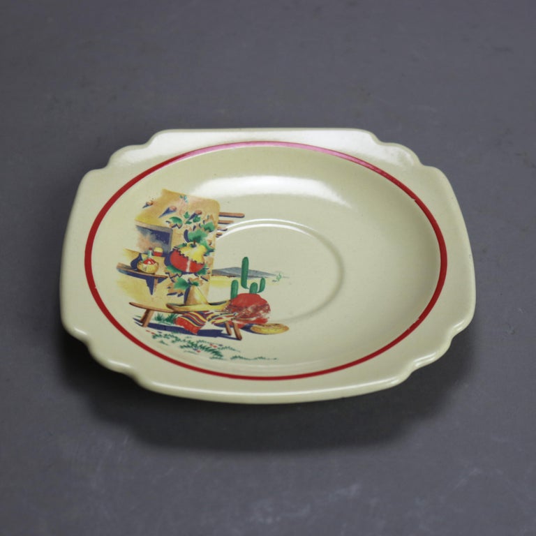 24 Piece Homer Laughlin Riviera Hacienda Porcelain Hacienda Dinner Set 20thC