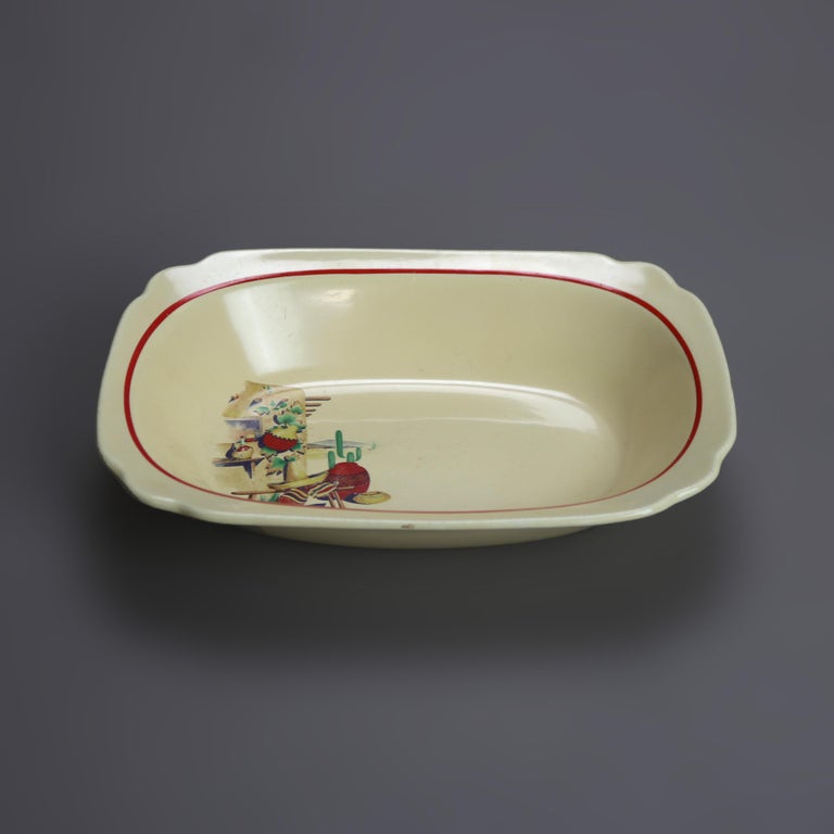 24 Piece Homer Laughlin Riviera Hacienda Porcelain Hacienda Dinner Set 20thC