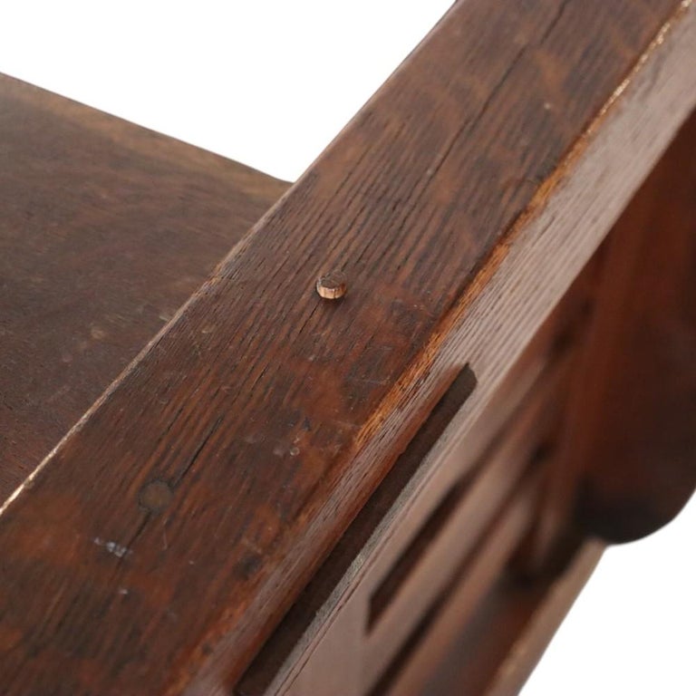 Antique J. M. Young or Stickley School Mission Oak Armchair c1920