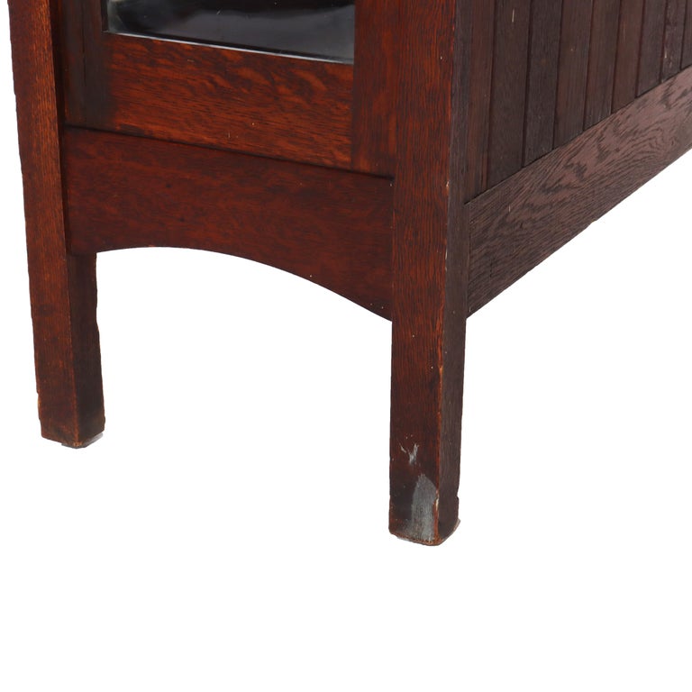 Antique Stickley Harvey Ellis School Arts & Craft Oak Single-Door China Cabinet