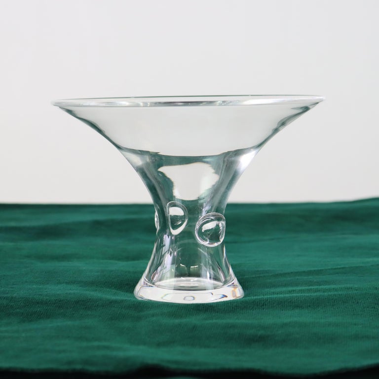 Antique Steuben MCM Art Glass Fluted Vessel Signed C1930