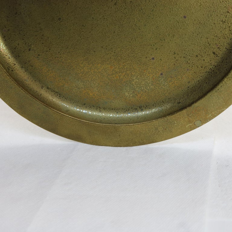 14” Tiffany Studios Dore’ Bronze Charger Signed C1920