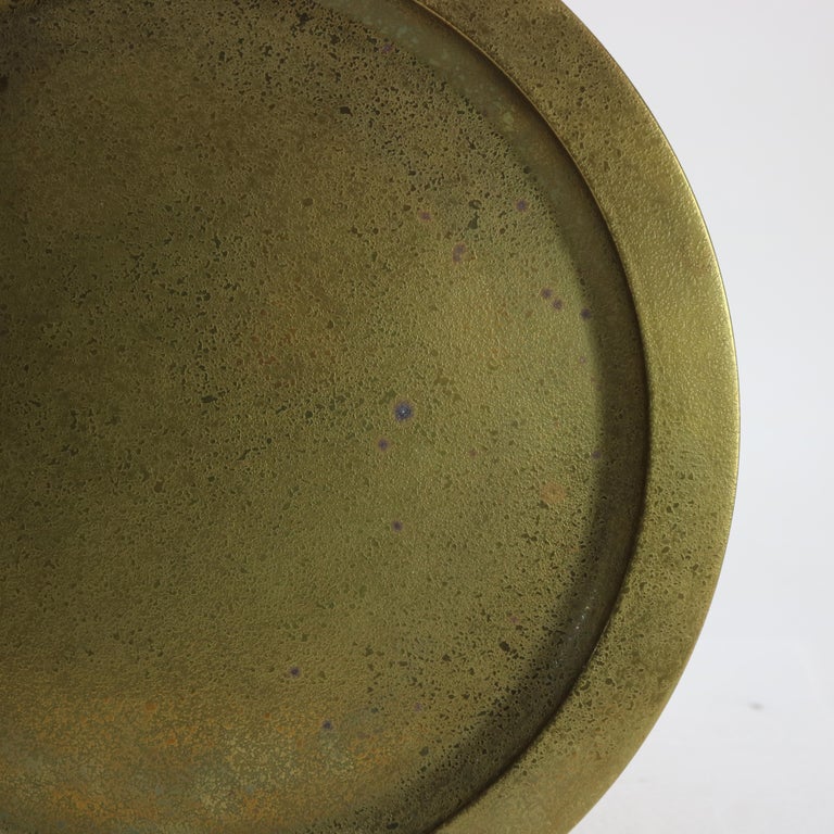 14” Tiffany Studios Dore’ Bronze Charger Signed C1920