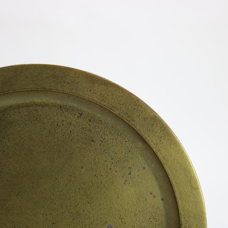 14” Tiffany Studios Dore’ Bronze Charger Signed C1920