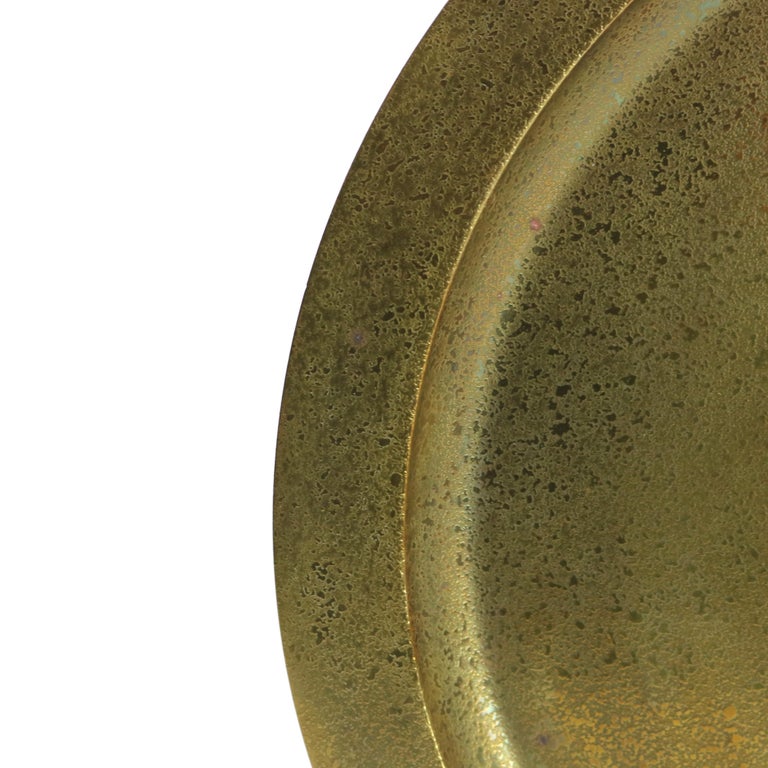 14” Tiffany Studios Dore’ Bronze Charger Signed C1920