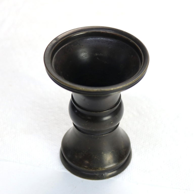 Two Antique Japanese Classically Formed Bronze Vases C1910