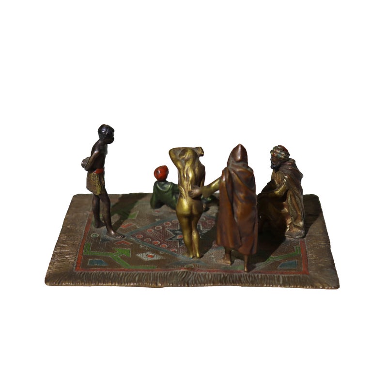 Antique Franz Bergman Cold Painted Bronze Figural Group Unsigned C1910