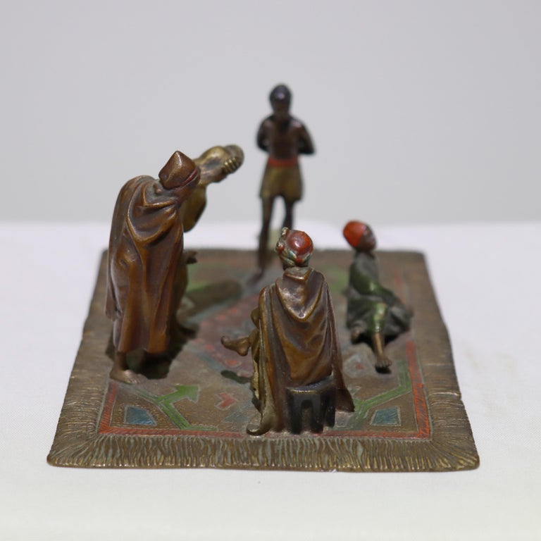 Antique Franz Bergman Cold Painted Bronze Figural Group Unsigned C1910