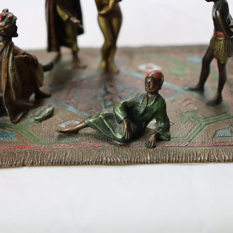 Antique Franz Bergman Cold Painted Bronze Figural Group Unsigned C1910