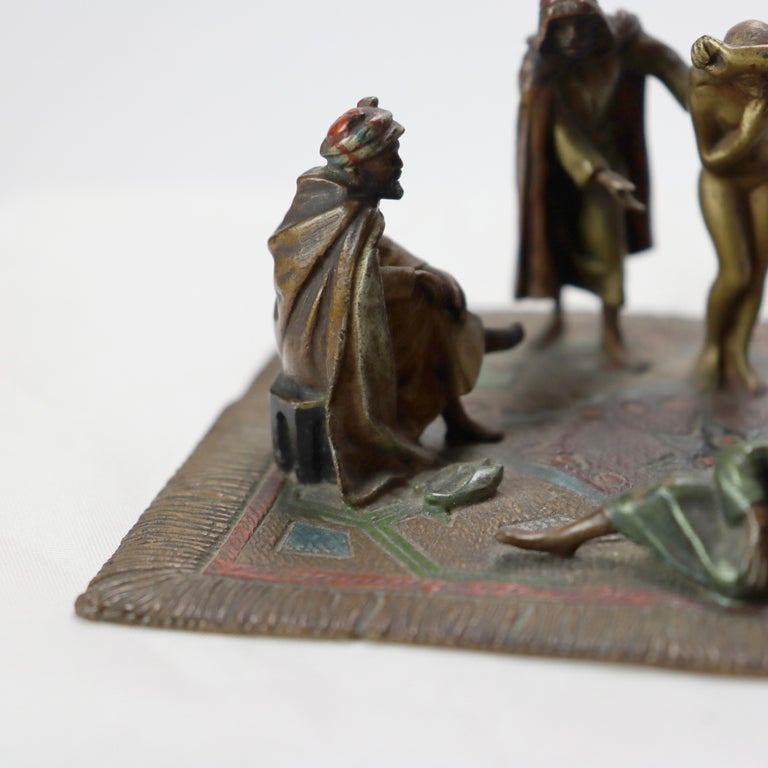 Antique Franz Bergman Cold Painted Bronze Figural Group Unsigned C1910