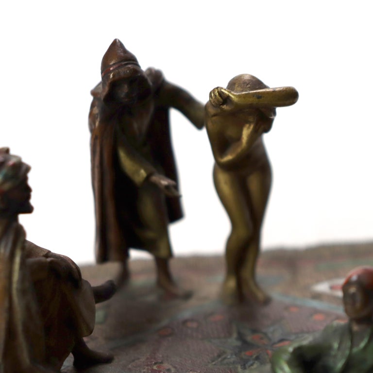 Antique Franz Bergman Cold Painted Bronze Figural Group Unsigned C1910