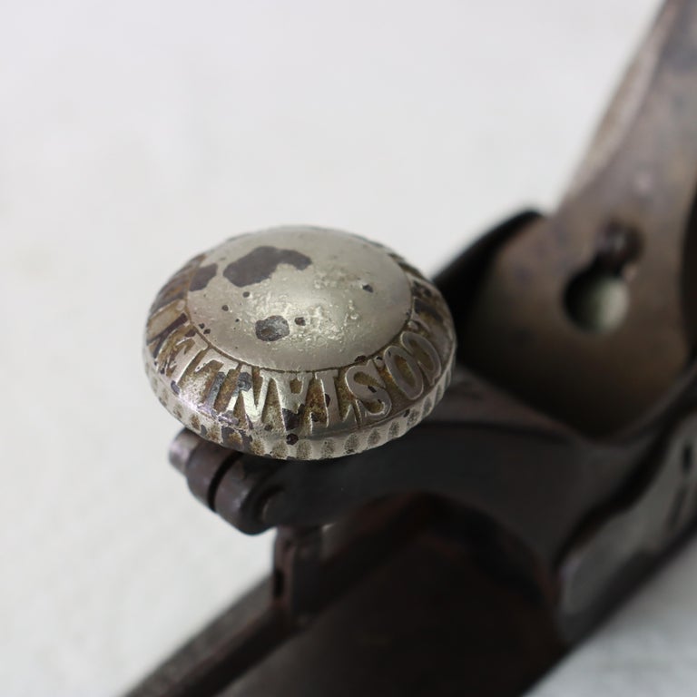 Antique Stanley No. 113 Circular Wood Plane With Flexible Sole Signed 19thC