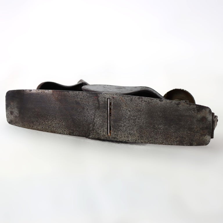 Antique Stanley No. 113 Circular Wood Plane With Flexible Sole Signed 19thC