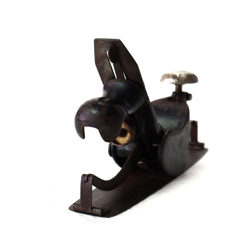 Antique Stanley No. 113 Circular Wood Plane With Flexible Sole Signed 19thC
