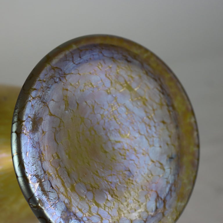 Antique Loetz Art Glass Oil Spot Vase C1930