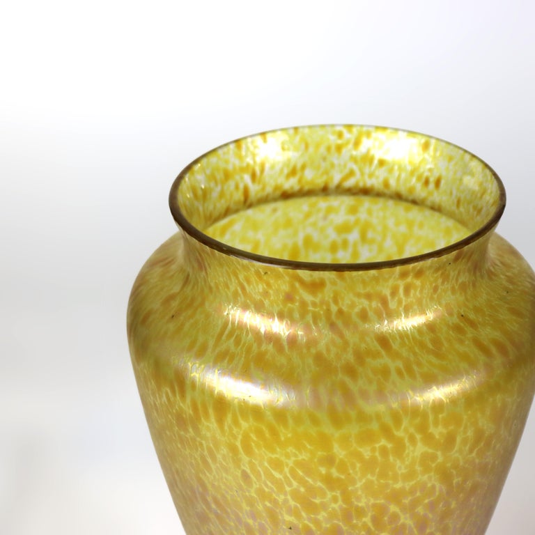 Antique Loetz Art Glass Oil Spot Vase C1930