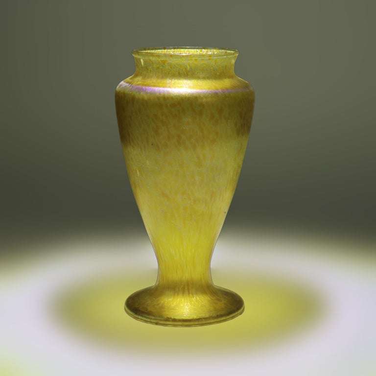 Antique Loetz Art Glass Oil Spot Vase C1930