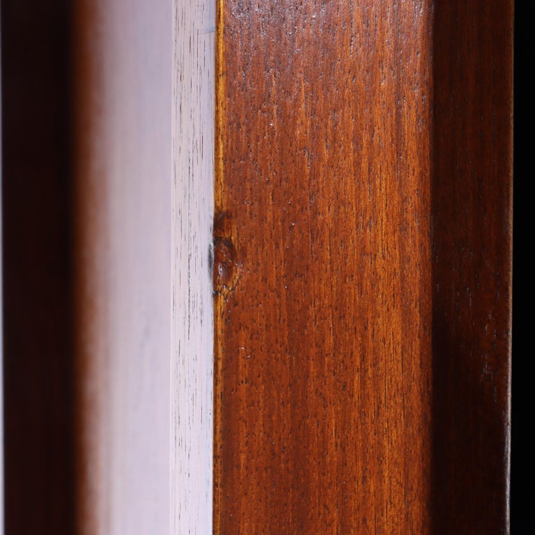 Stickley School Arts & Crafts Carved Mahogany Tall Case Grandfather Clock c1920