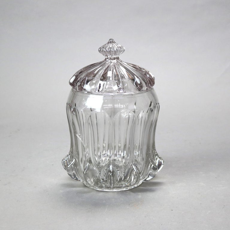 Three Antique Pressed Glass Pieces 19thC