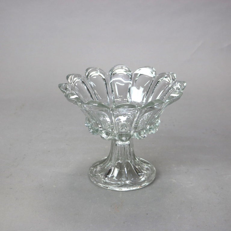 Three Antique Pressed Glass Pieces 19thC